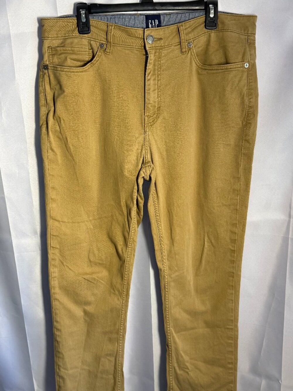 GAP Men’s Khaki Tan Straight Fit Pants 38x30 Five Pocket Casual Chino